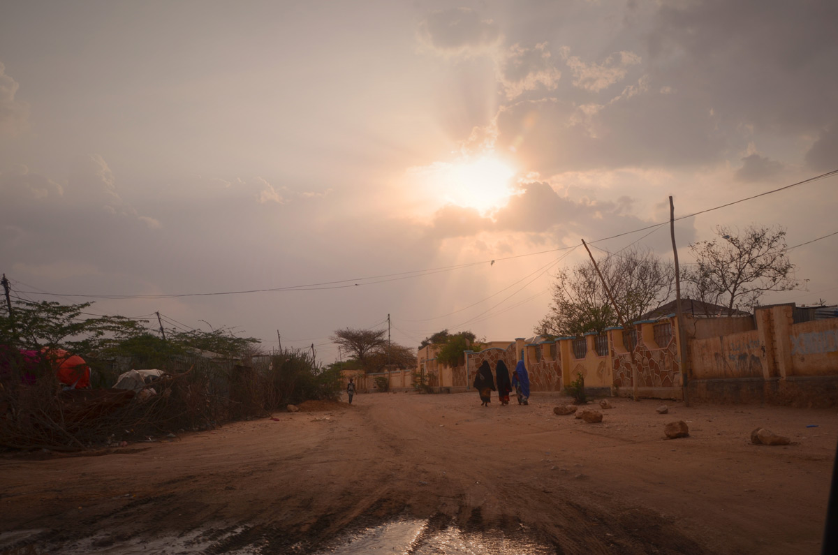 Hargeisa Road with Low Sun