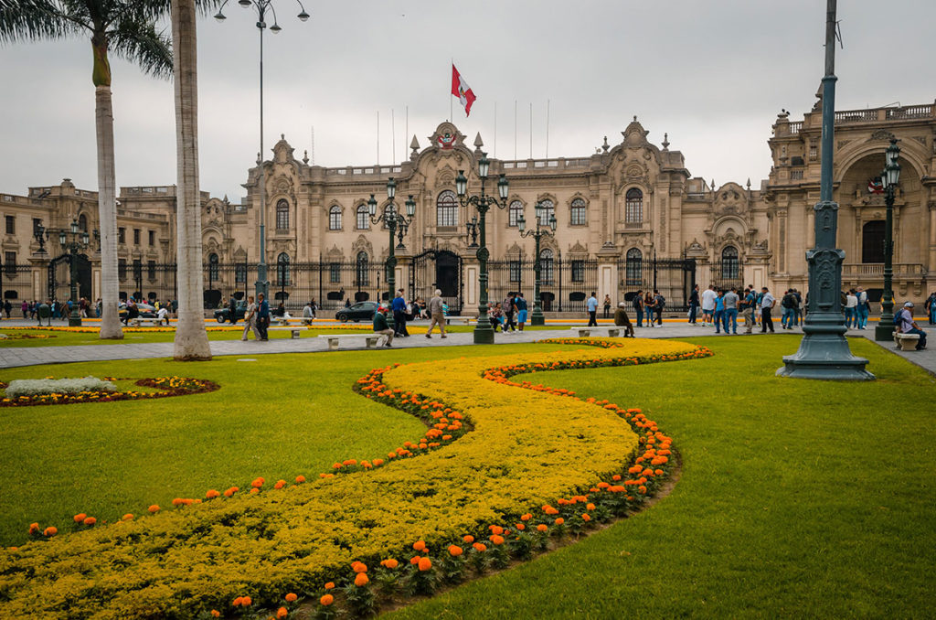 View outside the Presidential House - Peru