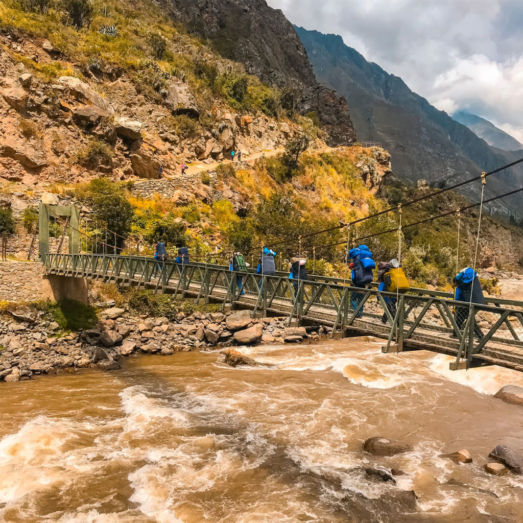 Bridge over Urubamba River - Inca Trail