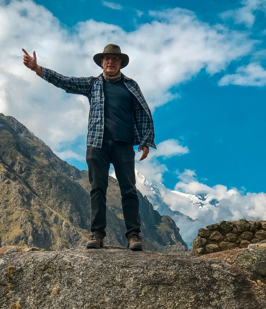 Ed in Llactapata ruins - Inca Trail