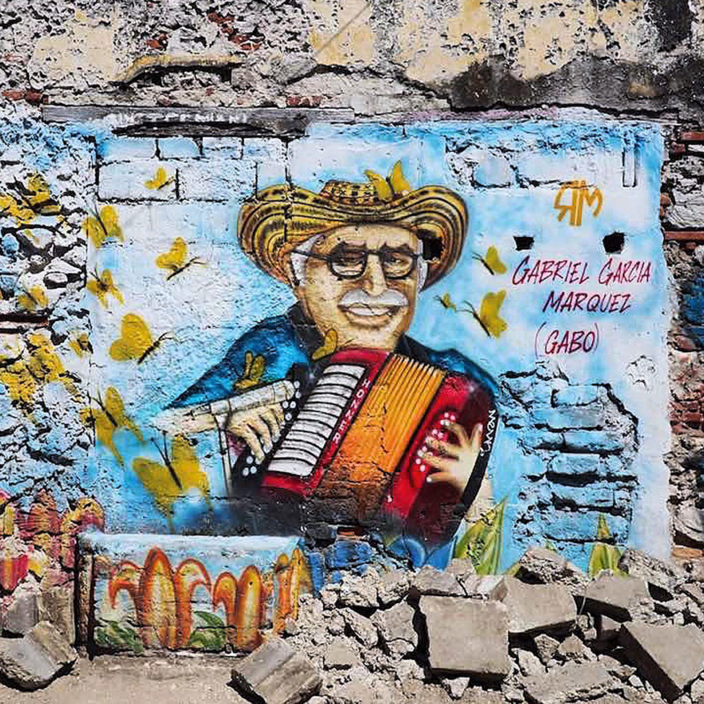 Gabriel Garcia Marquez mural - Cartagena