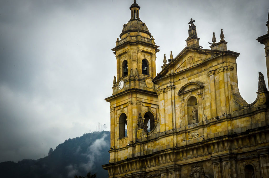Old church with mountain view - Bogota