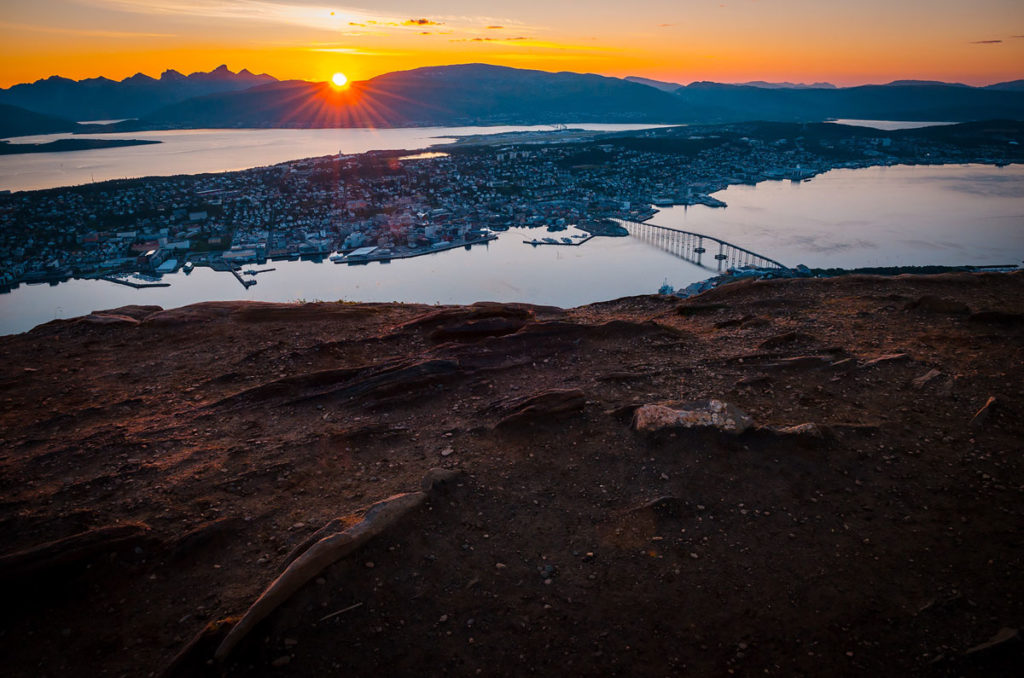 Sunset behind Tromsøya Island - Tromsø