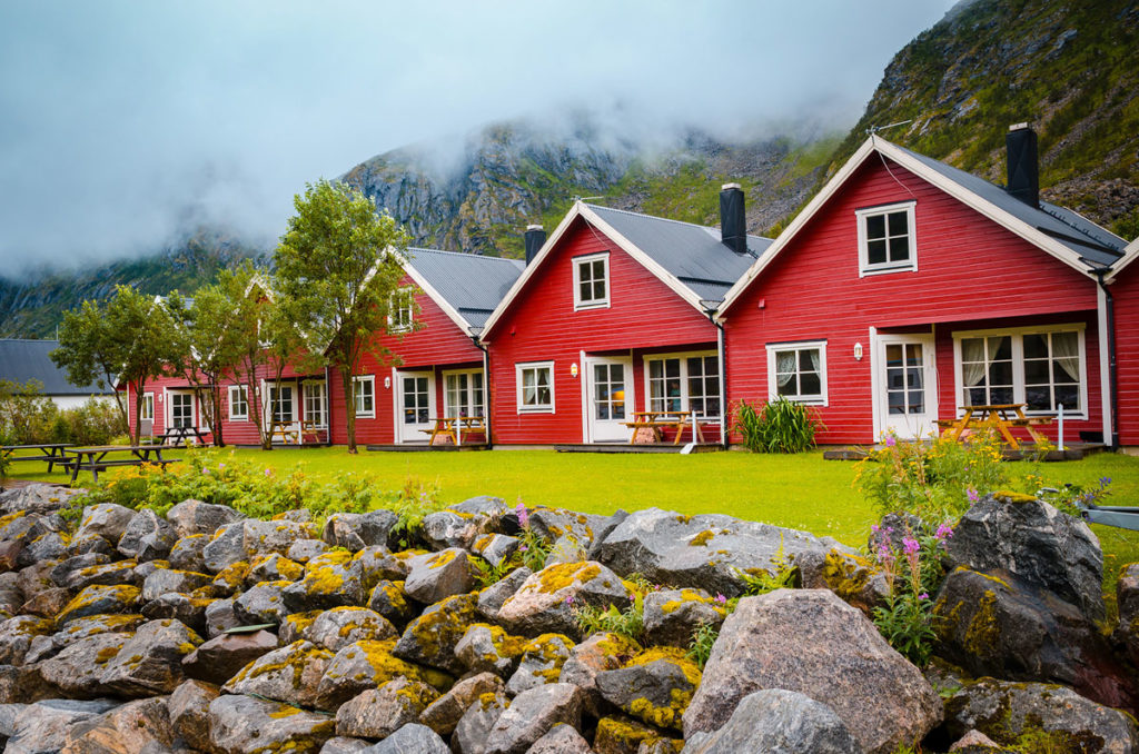 Rows of red houses - Gryllefjordon