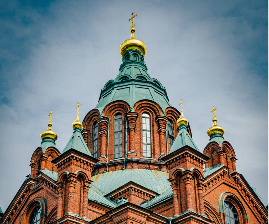 Green and Gold dome roof - Uspenski Cathedral