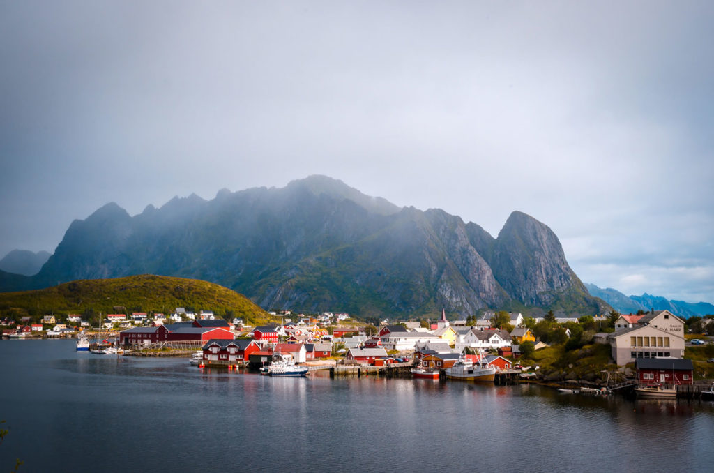 Scenic view of Reine - Moskenesøya Island