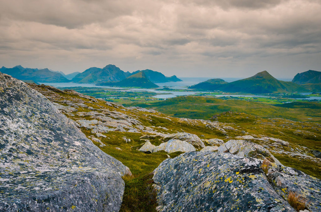 Scenic view from the Justadtinden hike - Justadtinden Mountain