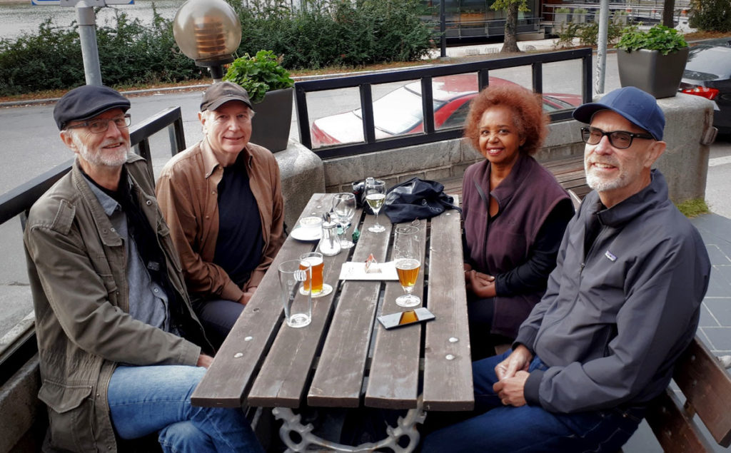 Ed and Khadija with Wif, Mike, and Pete - Helsinki
