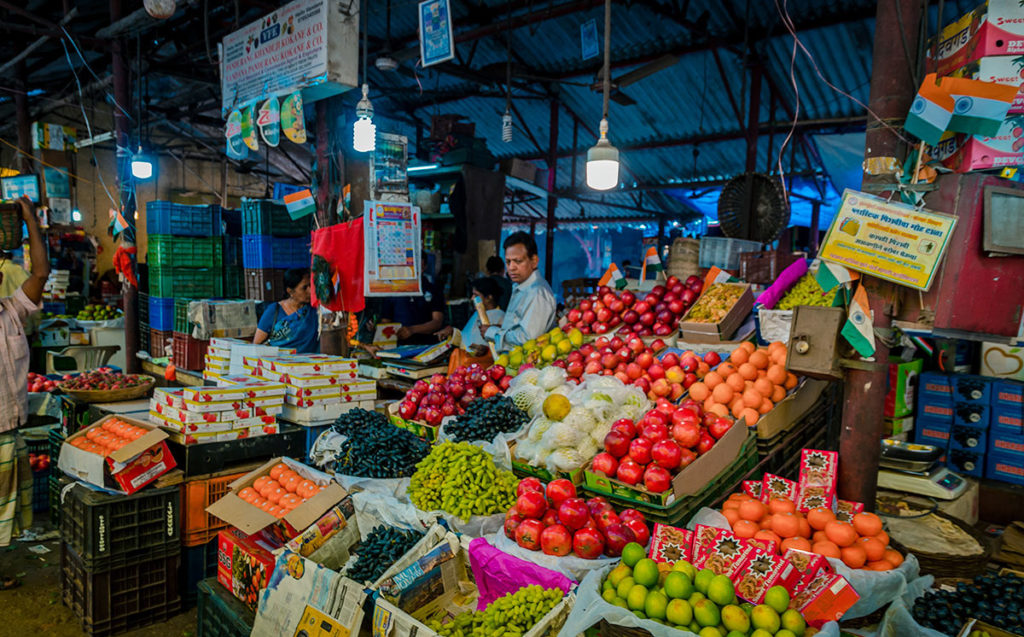 Fruit stalls in Crawford Market - Mumbai