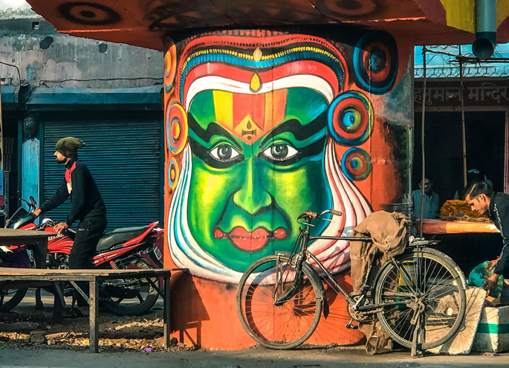 Painted Viaduct Column - India