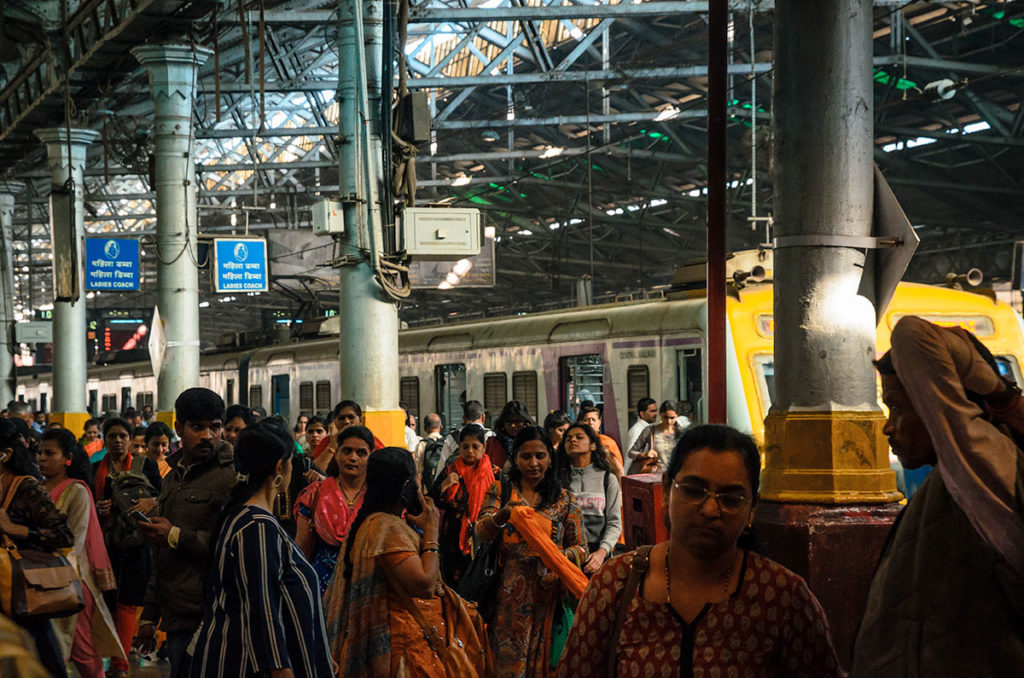 Commuters in Chhatrapati Shivaji Train Station - Mumbai