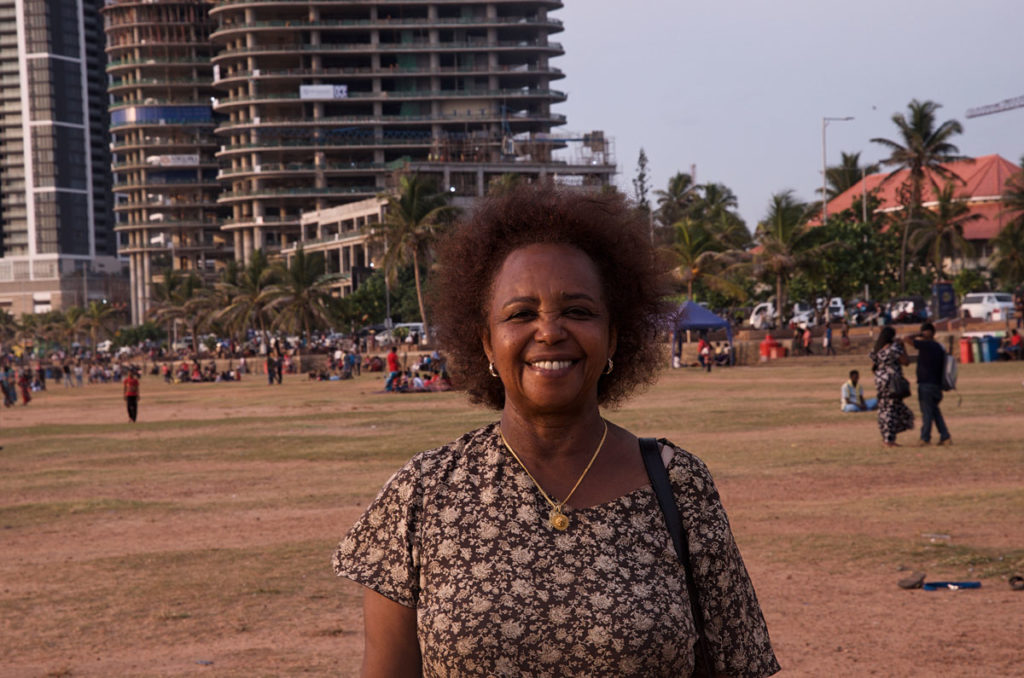 Khadija at a picnic field - Colombo