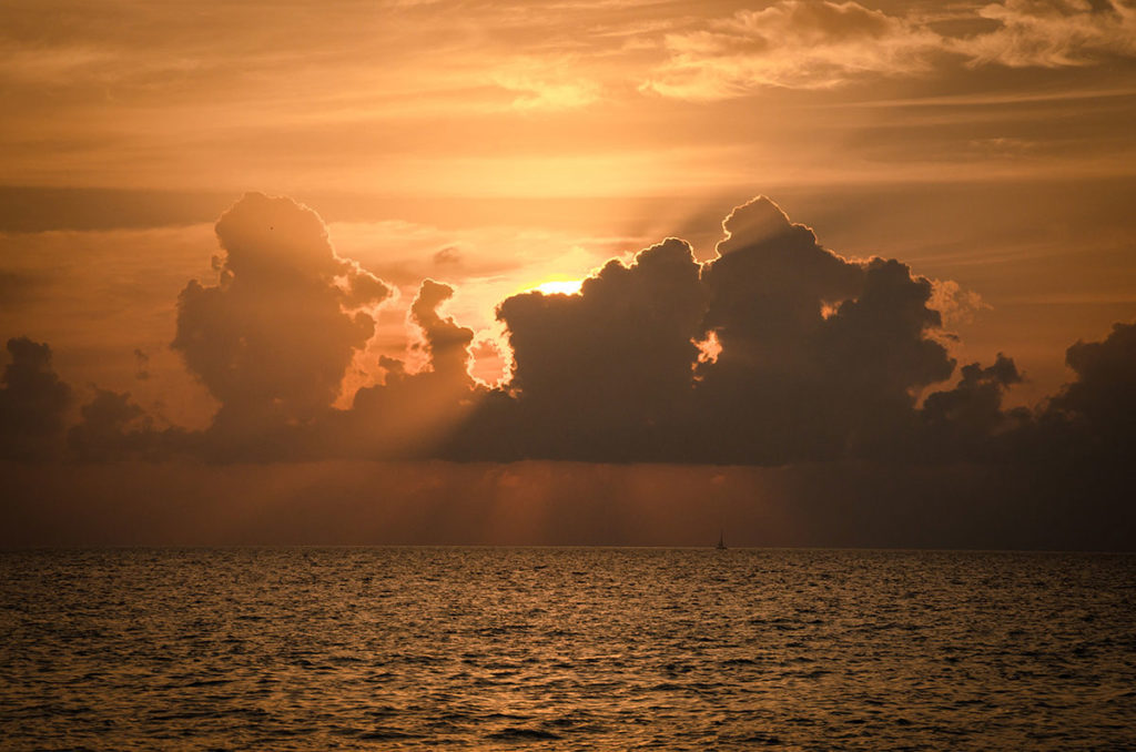 Sunset view by the beach - Dhigurah