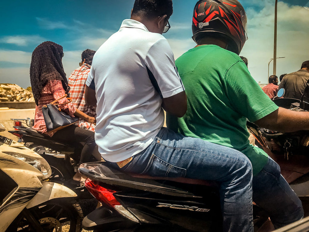 People on motorcycles - Malé