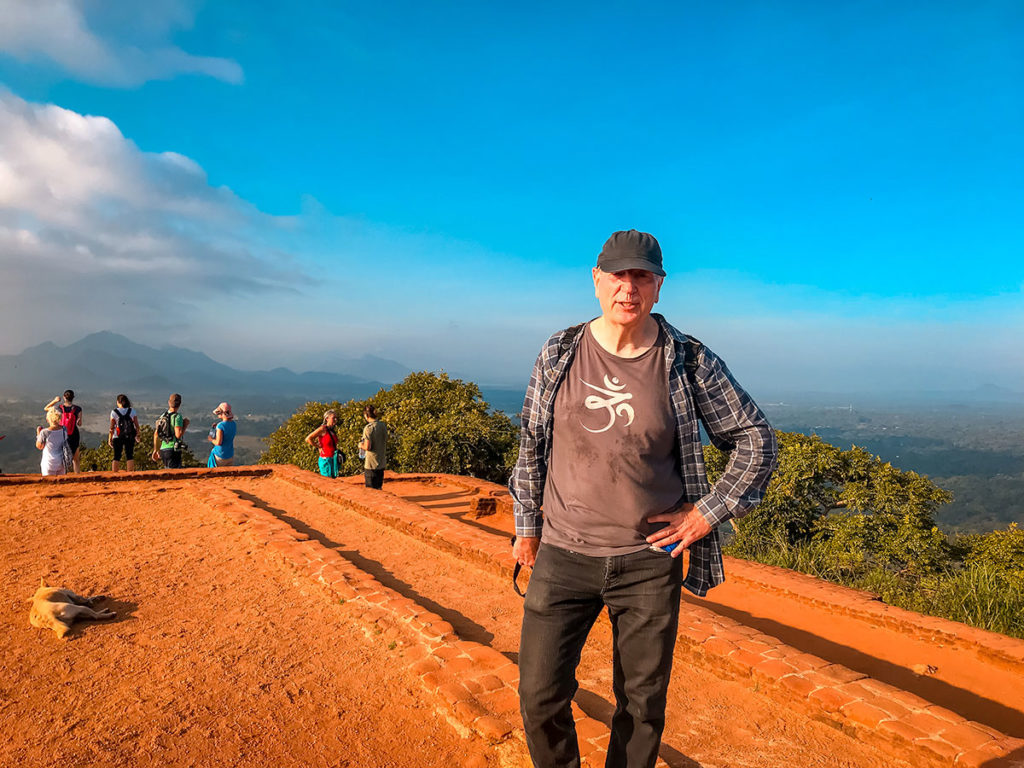 Ed at the top of the Sigiraya Rock - Sri Lanka