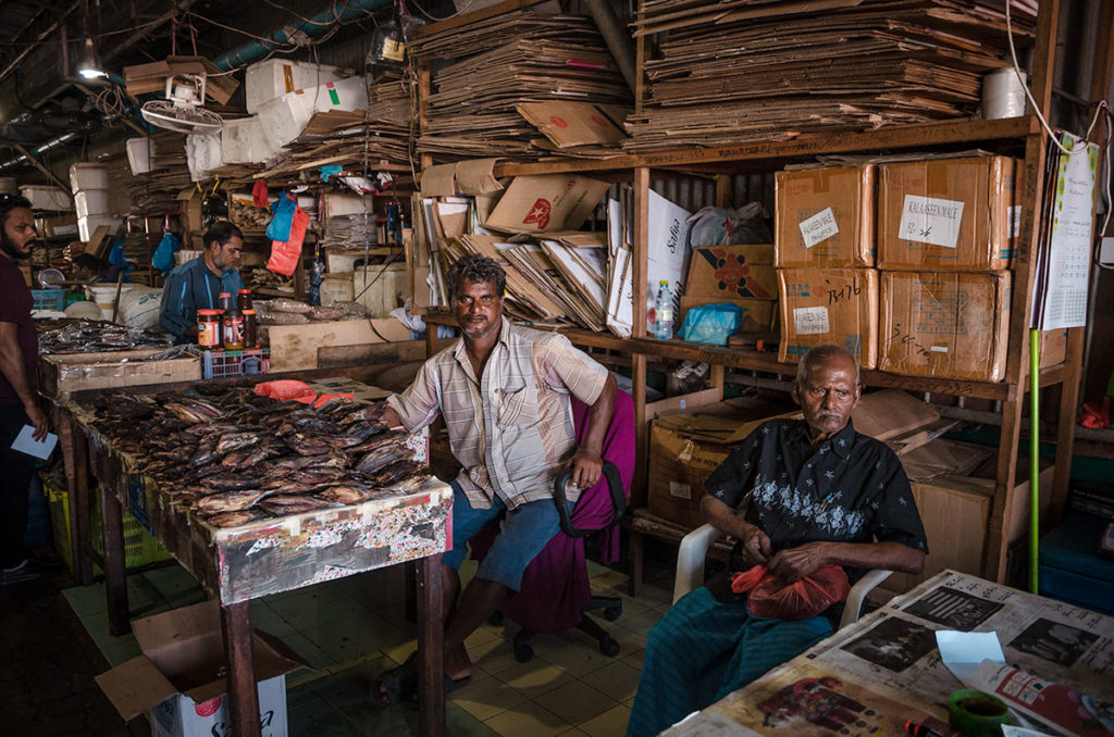 Smoked and dried fish vendor - Malé