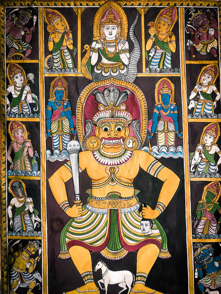 Painting of men in ceremonial clothes - Colombo