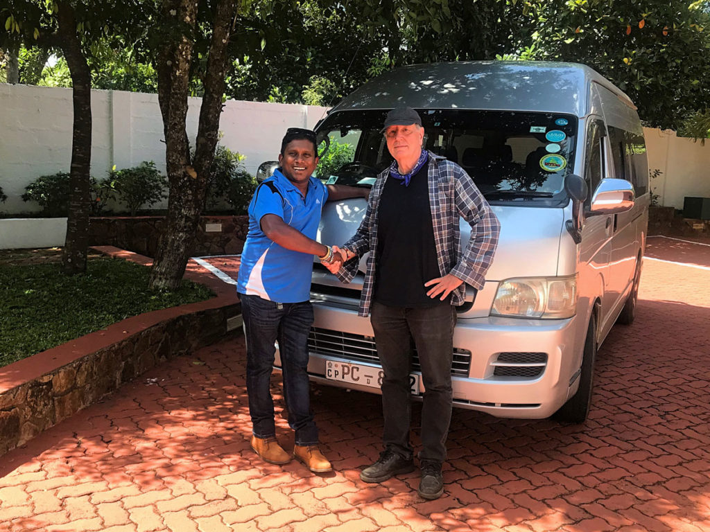 Ed with van driver Suresh - Sri Lanka