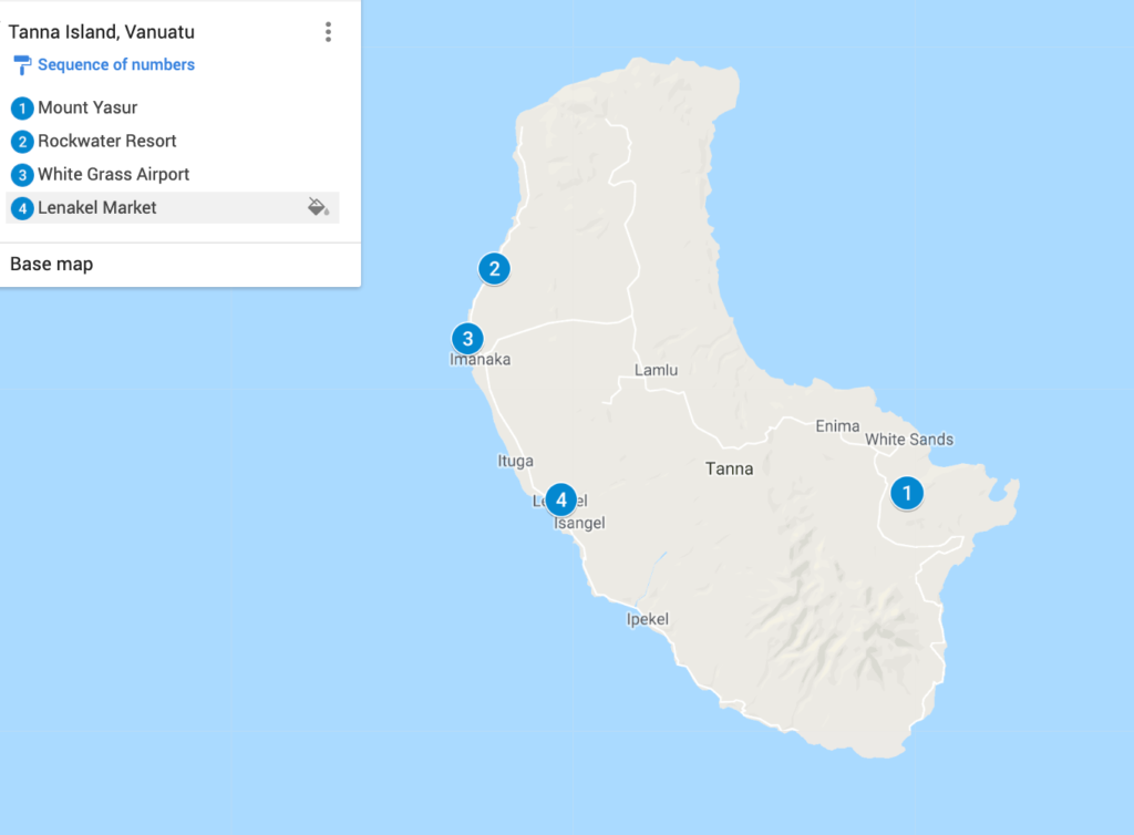 Tanna Island Map
