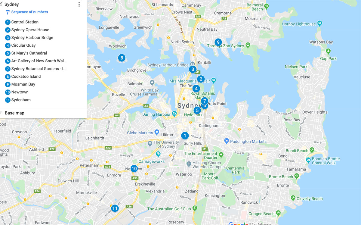 Sydney Australia Map