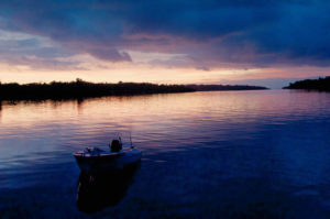 Boat at Sunset - Vonavona Lagoon