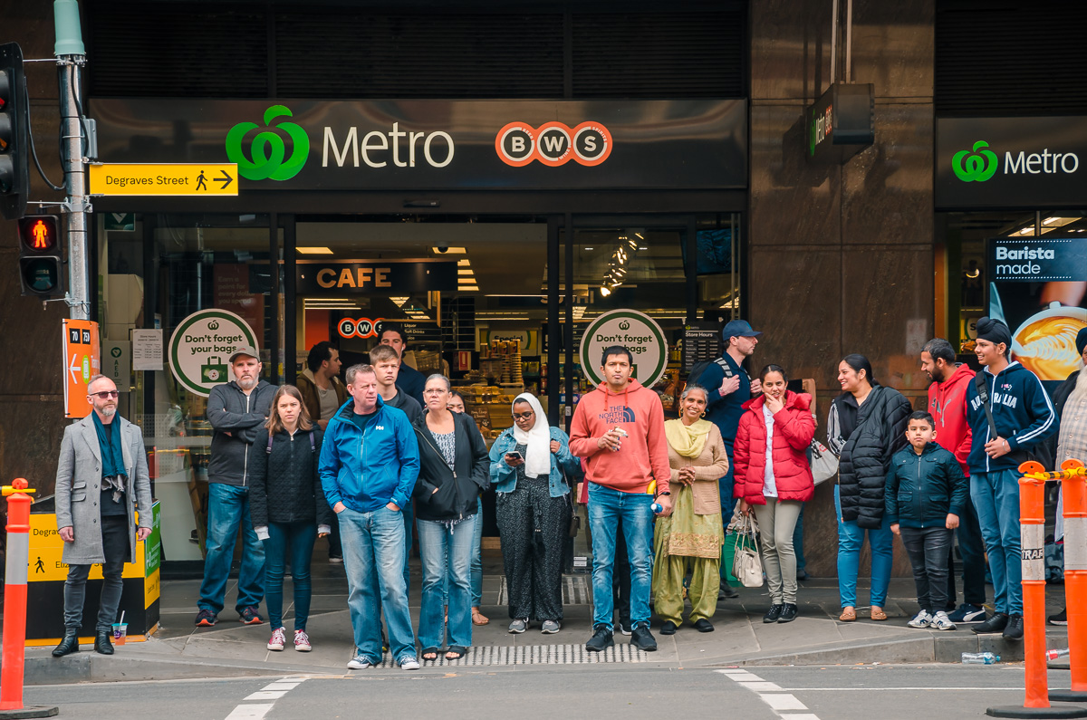 Melbourne Metro Station Crowd