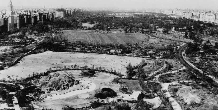 Early Construction of Central Park from NYPAP