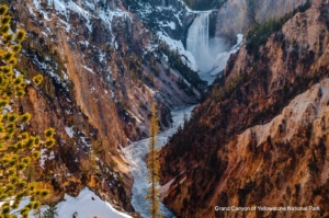 Yellowstone River Canyon & Lower Falls with Title
