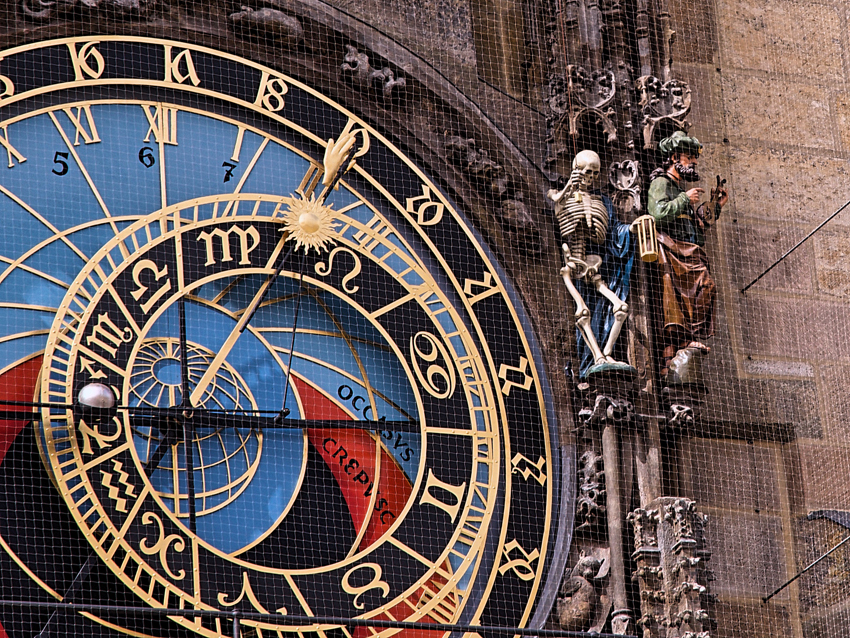 Prague Astronomical Clock Skeleton and Turk