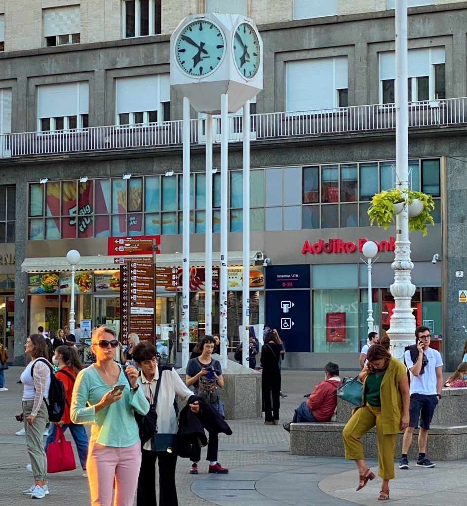 Clock in Ban Jelačić Square