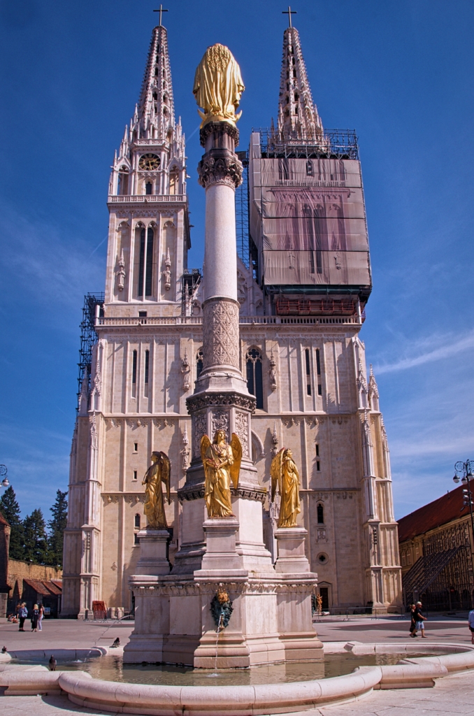 Zagreb Cathedral and Holy Mary Monument
