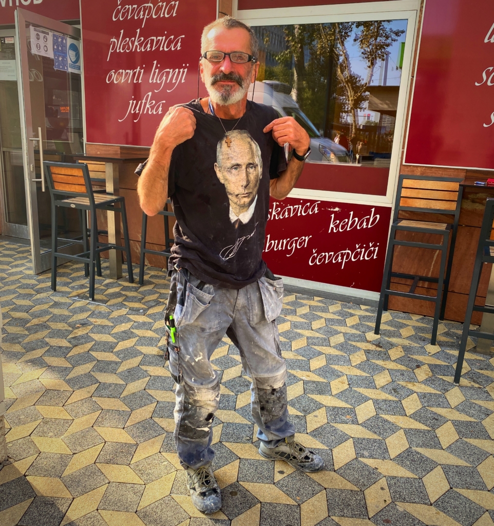 Man with Putin Shirt, Ljubljana