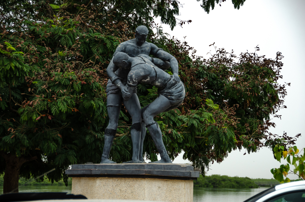 Wrestling Statue, Joal Senegal