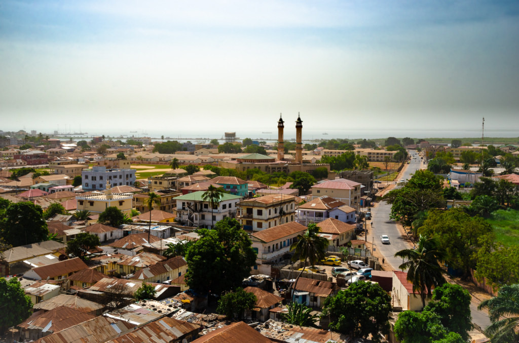 Panorama of Banjul from Arch 22