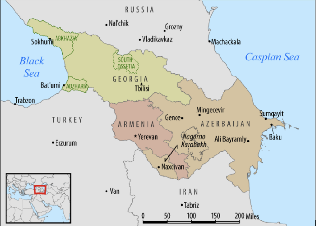 Armenia and Neighbors Map